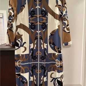J. McLaughlin Chic Long Sleeve Patterned Dress